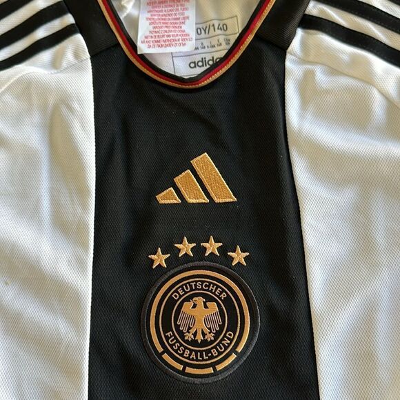 adidas Germany 2022-2023 Home Jersey White 9-10 YO NWT - Picture 7 of 9